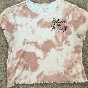 Awake Pink Cap Sleeve Crop Tee
